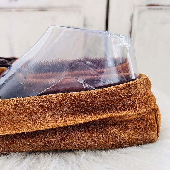 Minnetonka Thunderbird Animikii Softsole Brown Suede Leather Moccasins Size 5.5 - Picture 3 of 8